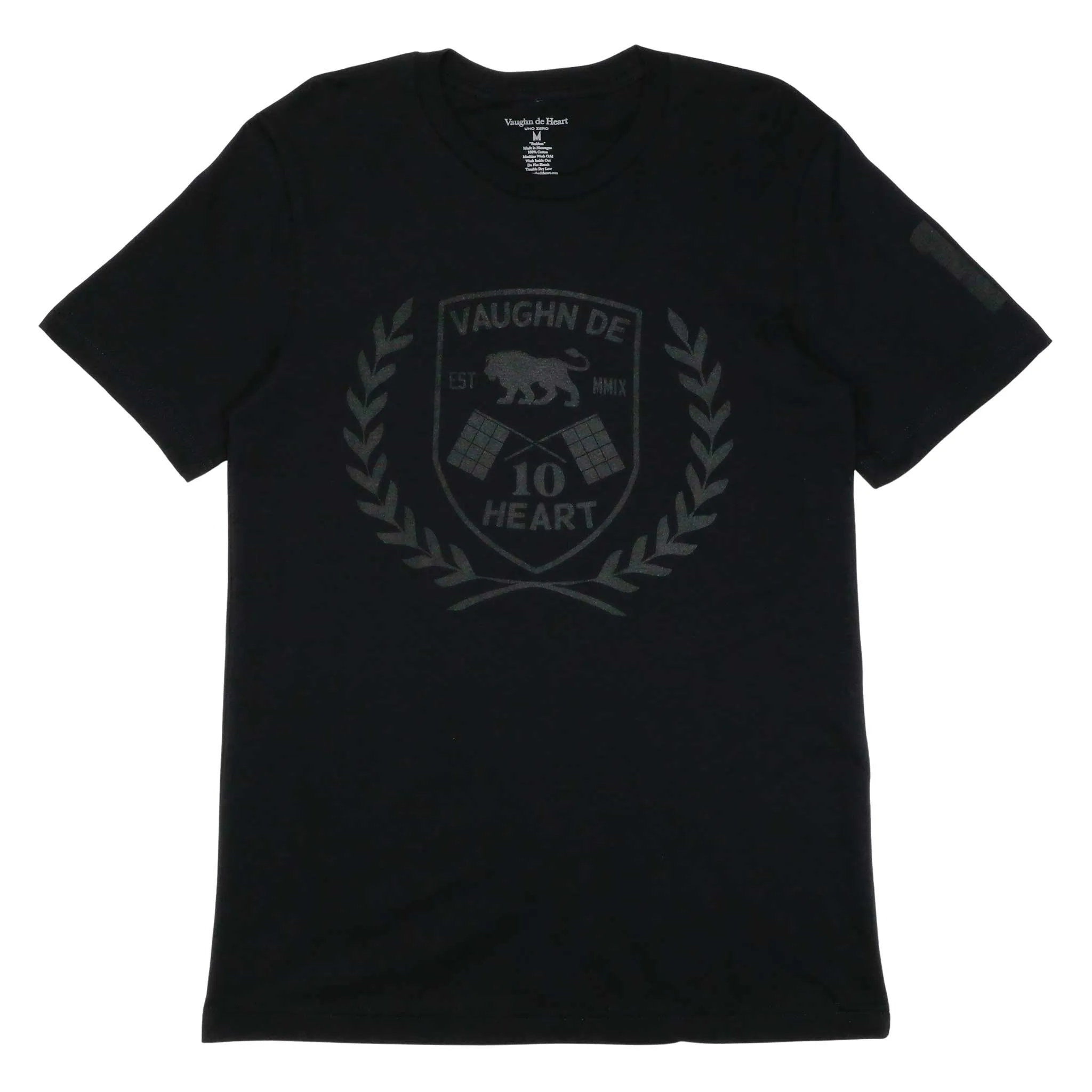 Men's - Uno Zero Emblema Black Crew Neck T-Shirt