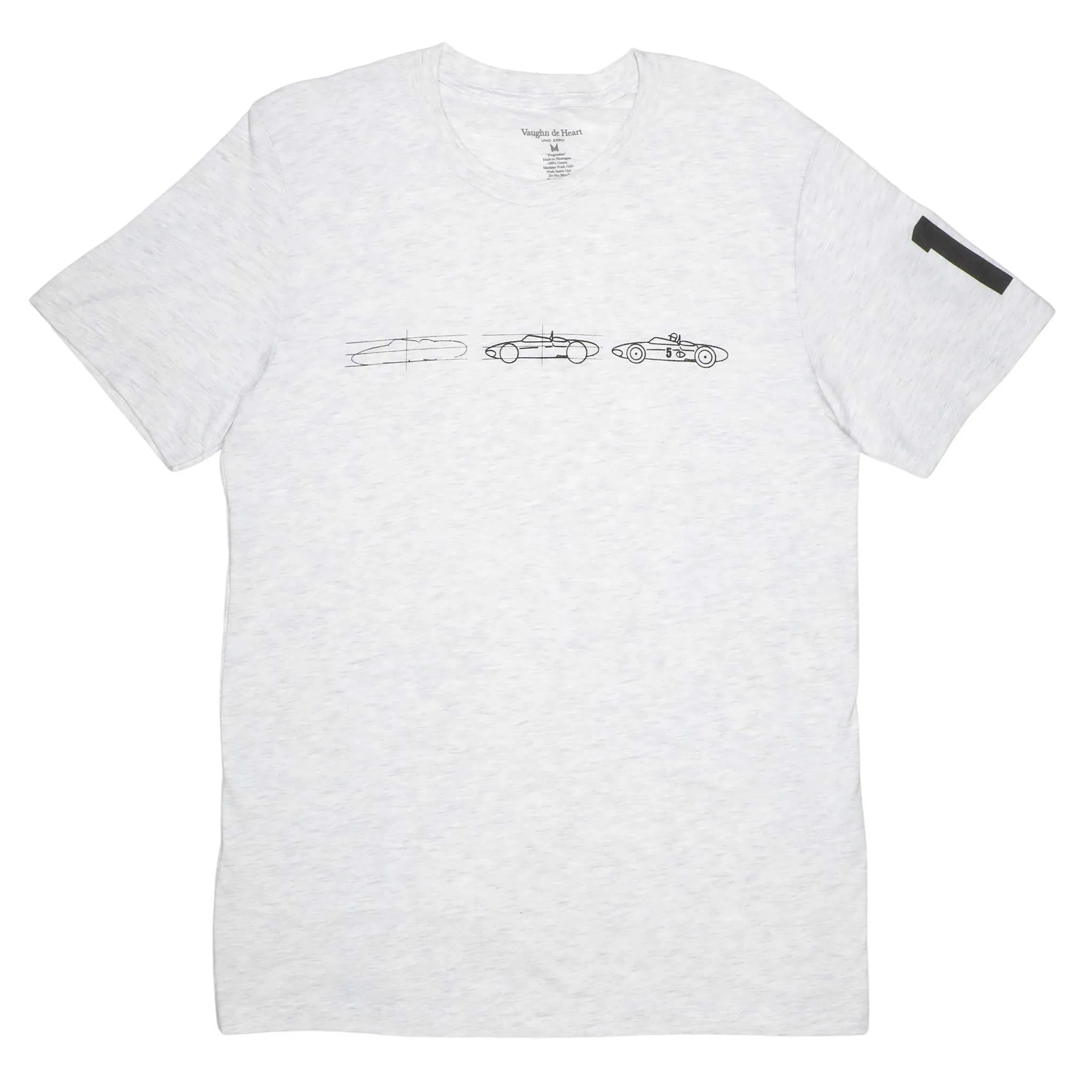 Men's - Uno Zero Progressione Heather White Crew Neck T-Shirt