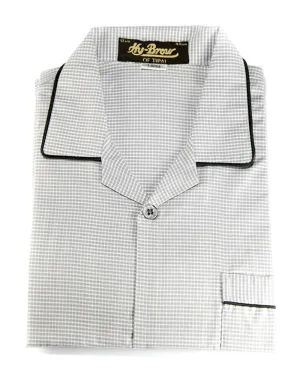 Mens Wedding Nightdress - Checkered Design Nightwear By Hy-Brow Plus High Classic