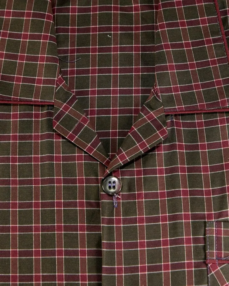 Mens Wedding Nightdress - Checkered Design Nightwear By Hy-Brow Plus High Classic