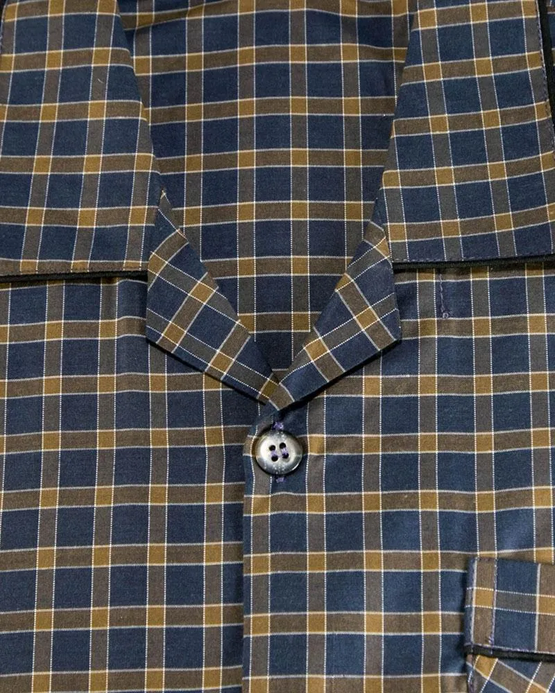 Mens Wedding Nightdress - Checkered Design Nightwear By Hy-Brow Plus High Classic