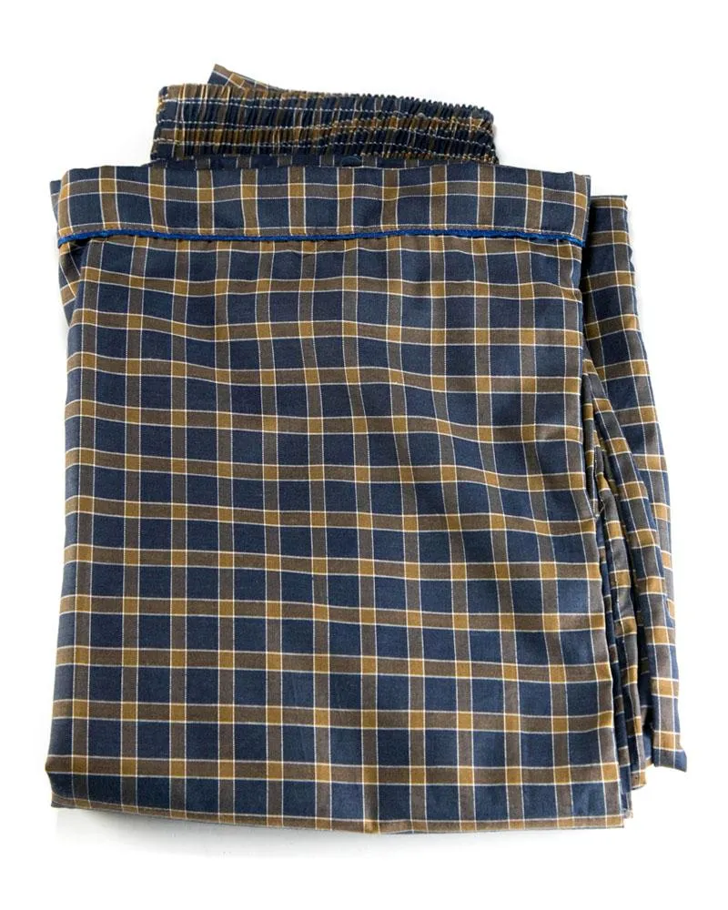 Mens Wedding Nightdress - Checkered Design Nightwear By Hy-Brow Plus High Classic