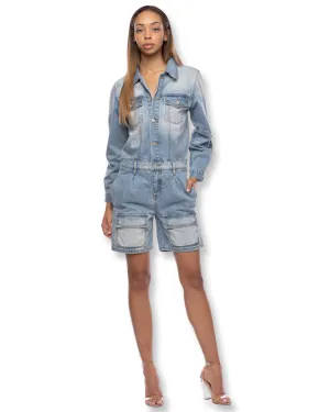 Myra Denim Romper