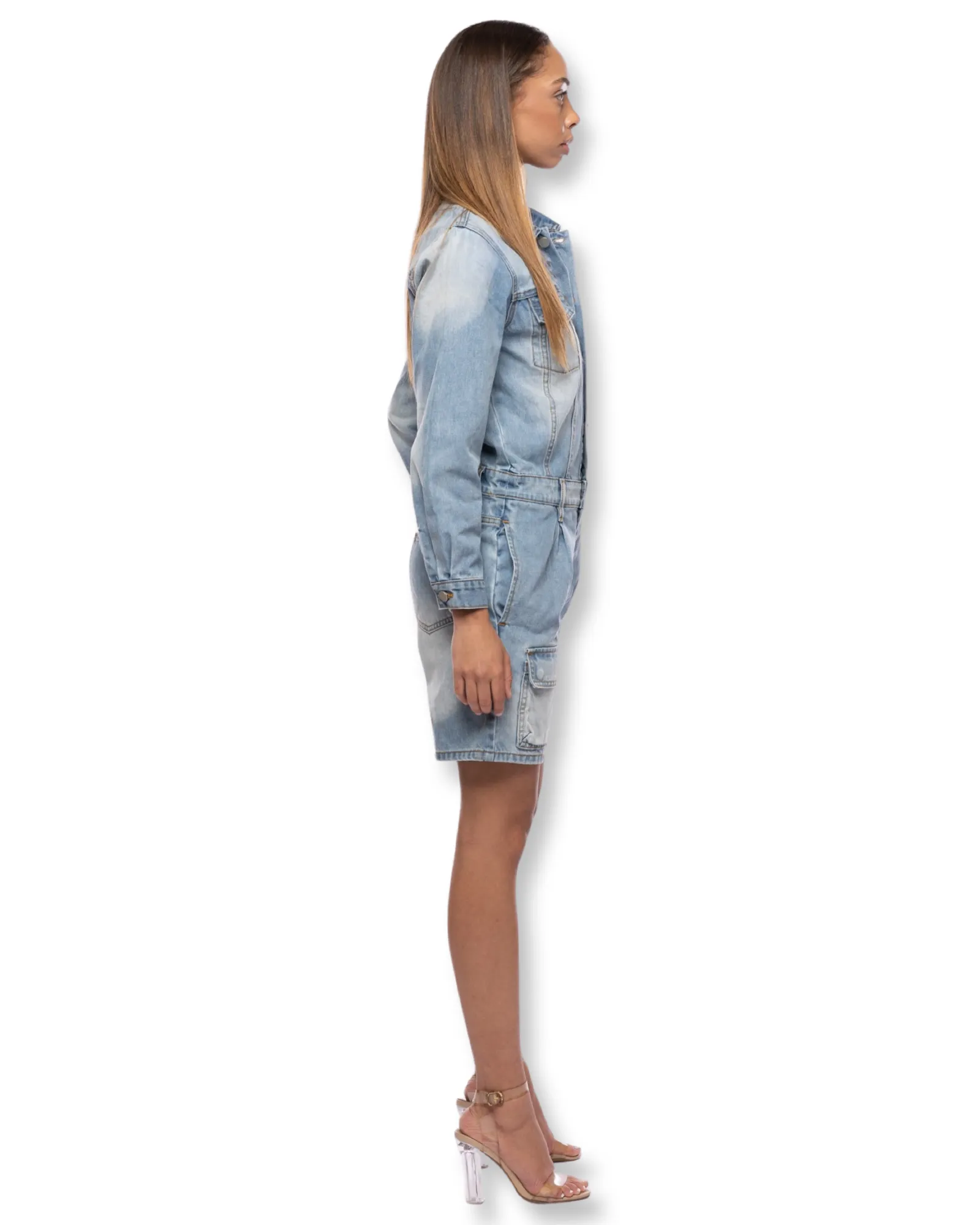 Myra Denim Romper