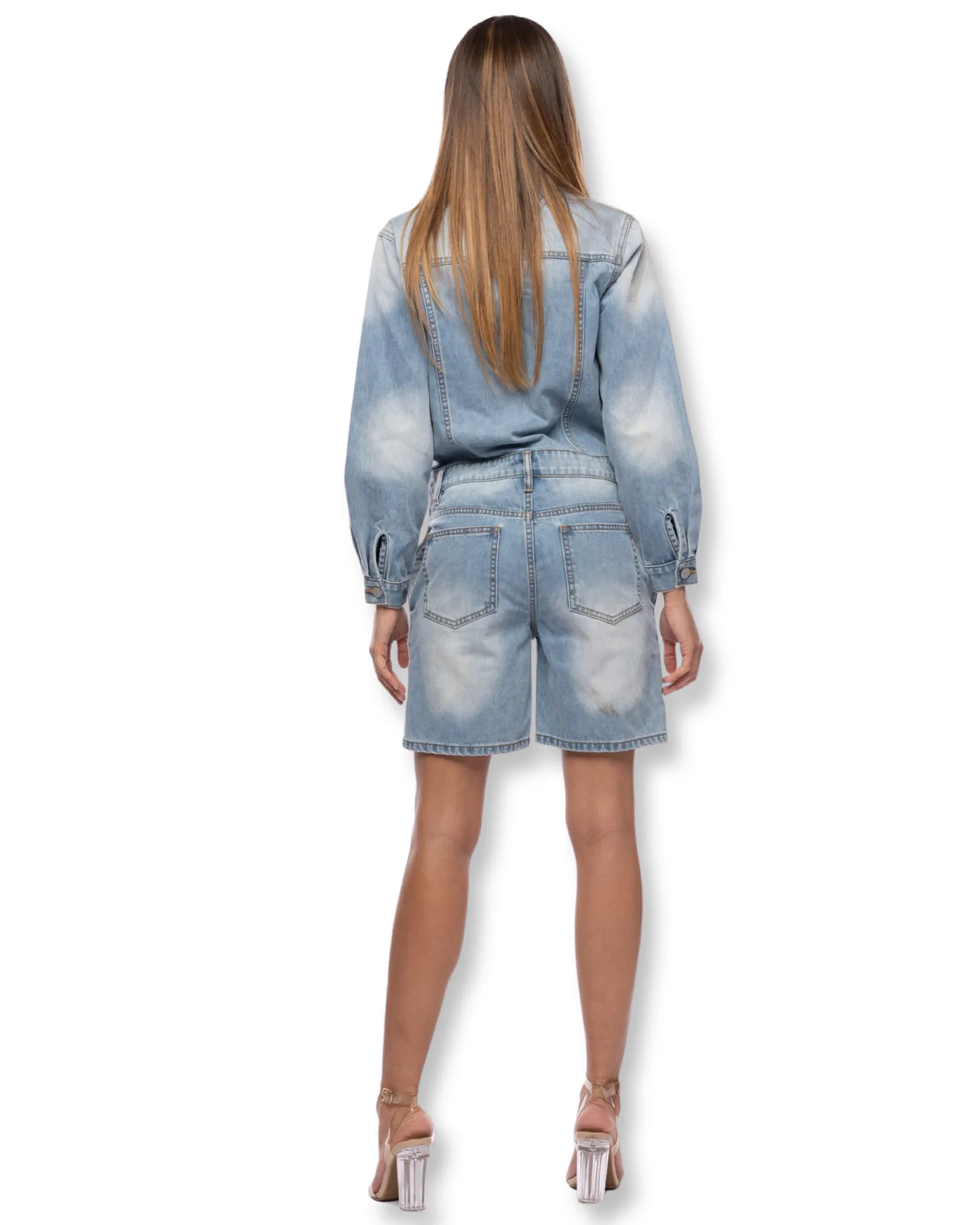 Myra Denim Romper