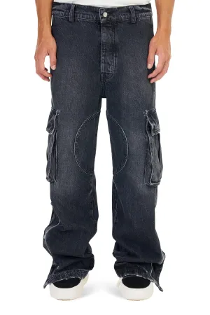 NAHMIAS | DENIM TRACK LOGO CARGO JEANS