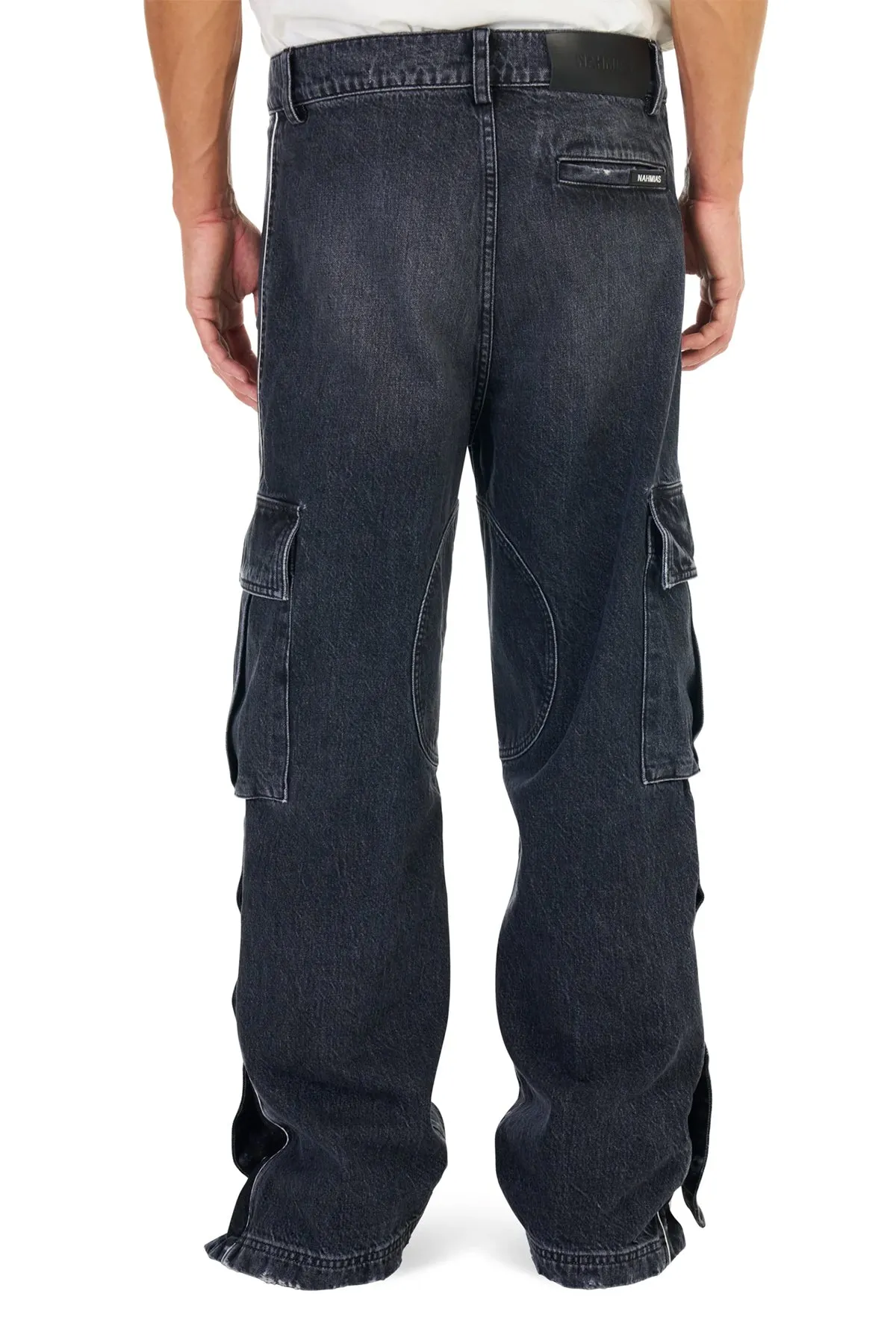 NAHMIAS | DENIM TRACK LOGO CARGO JEANS