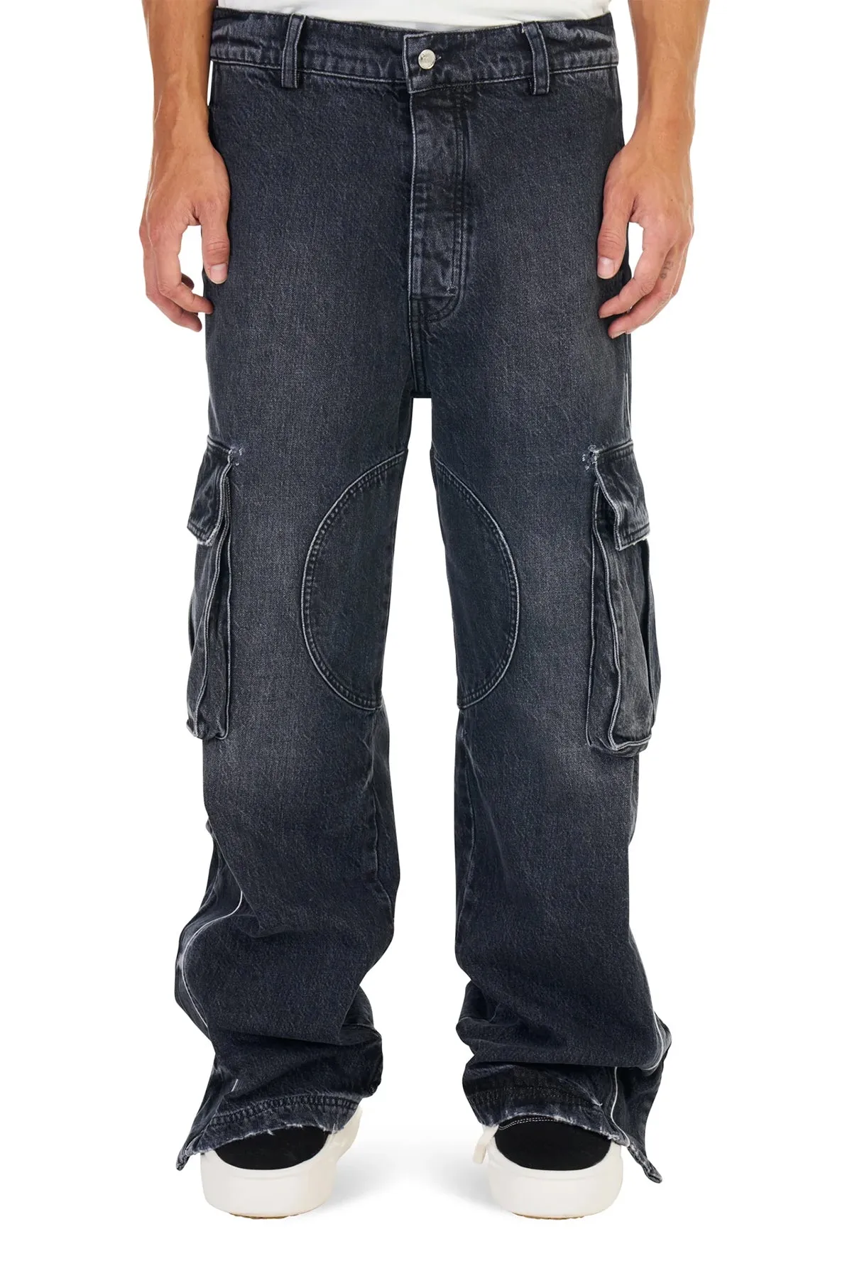 NAHMIAS | DENIM TRACK LOGO CARGO JEANS