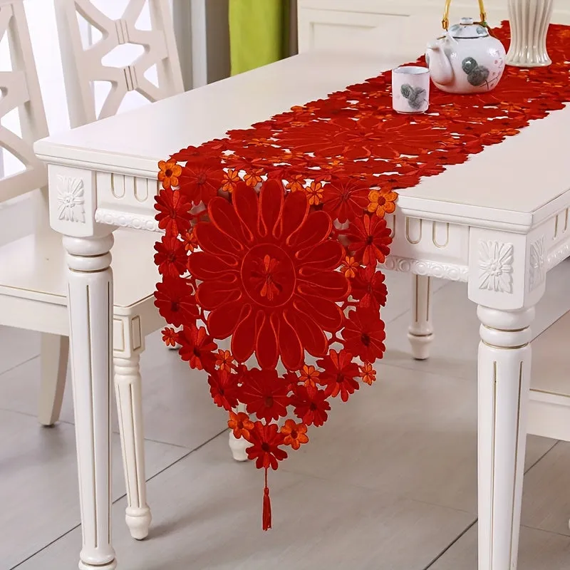 New Christmas Printed Tablecloths Party Picnic Tablecloth Table Decoration Supplie Christmas Embroidered Table Runners Table Linens for Christmas Decorations