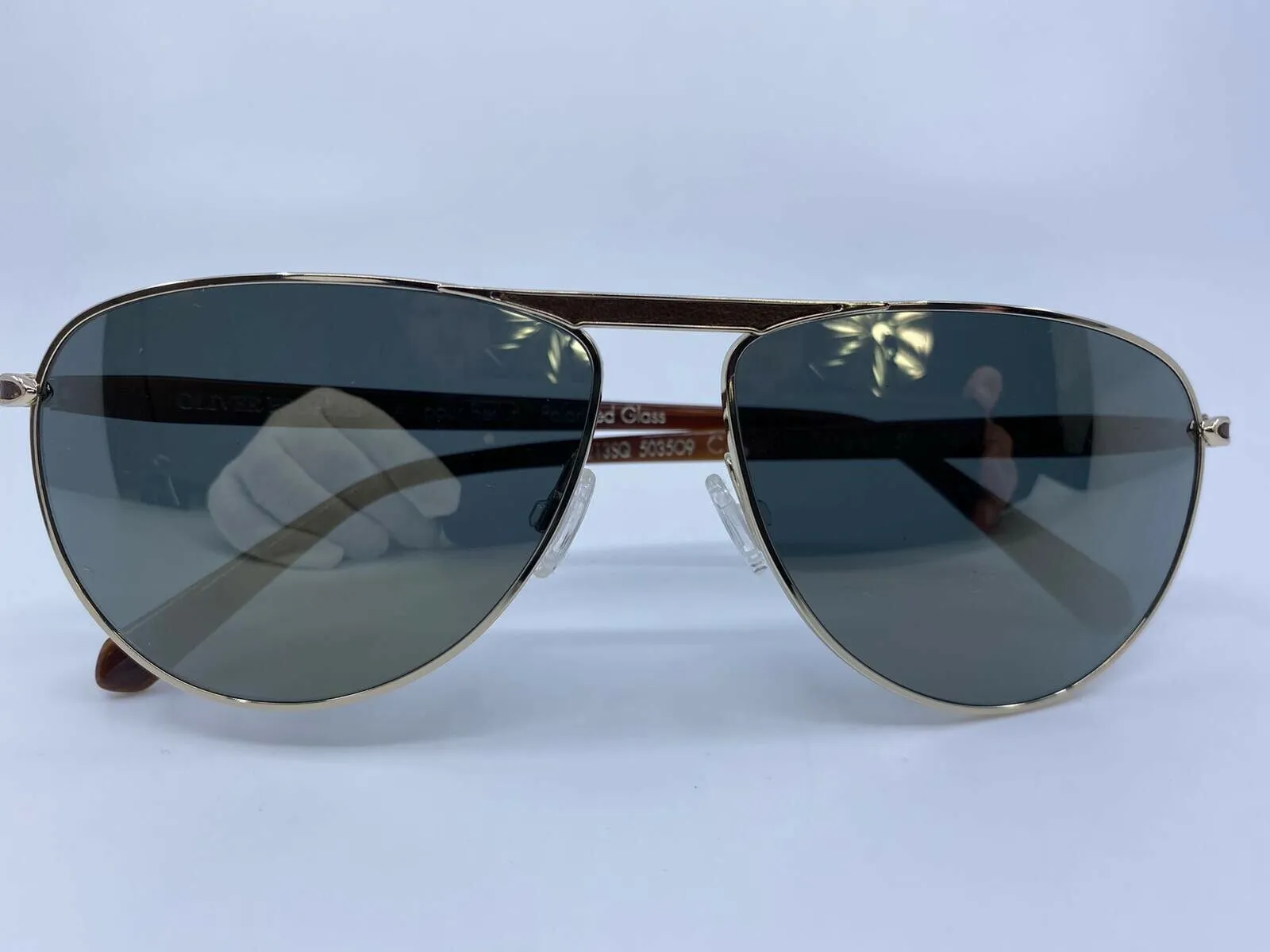 Oliver Peoples Conduit Street Calf Leather Sunglasses