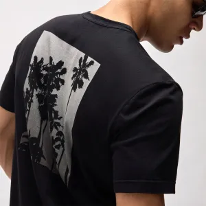 Ombrè Palms Graphic Tee - Black/Grey