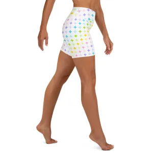 Pastel Stars Yoga Shorts