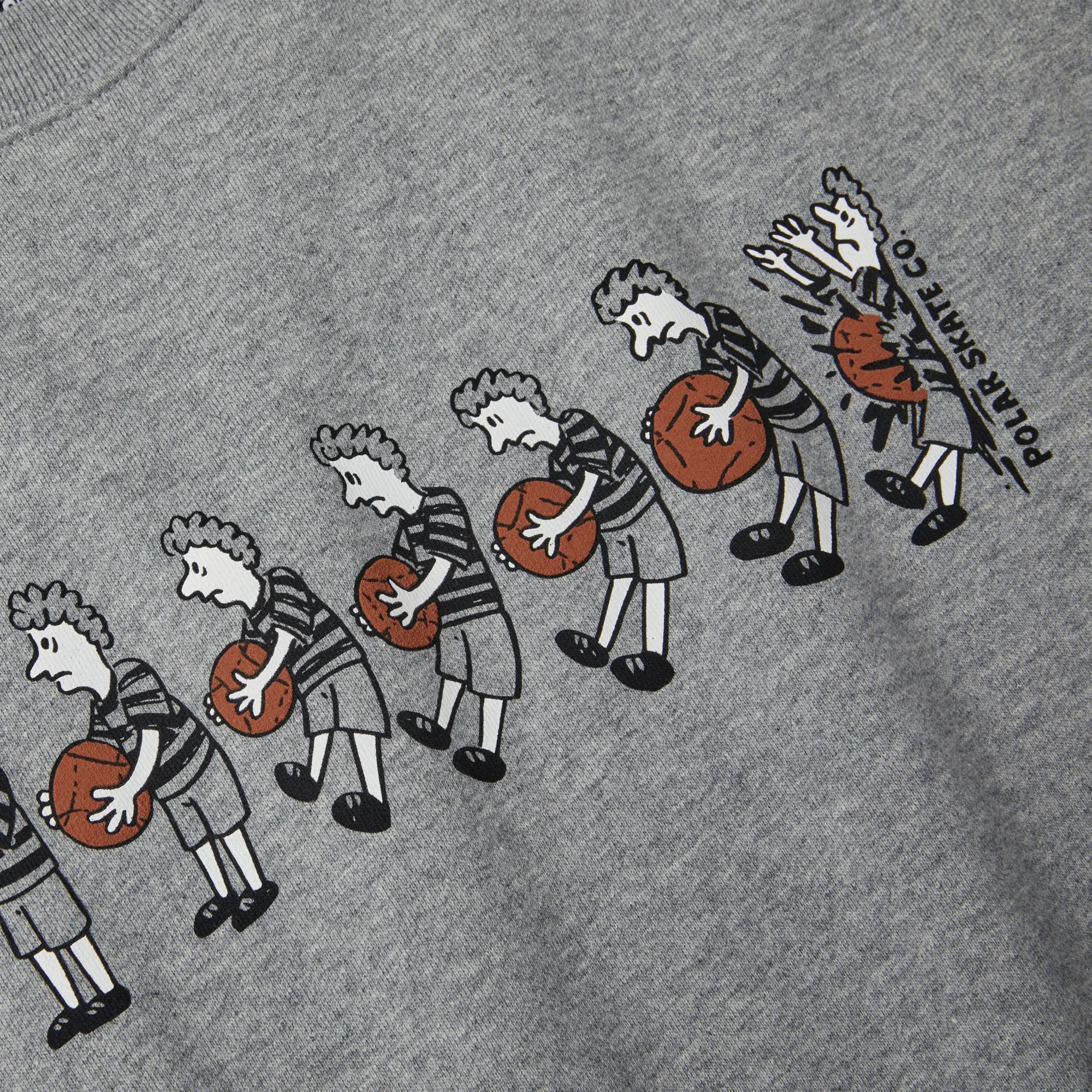 Polar Skate Co Basketball Crew Neck Sweatshirt - Heather Grey