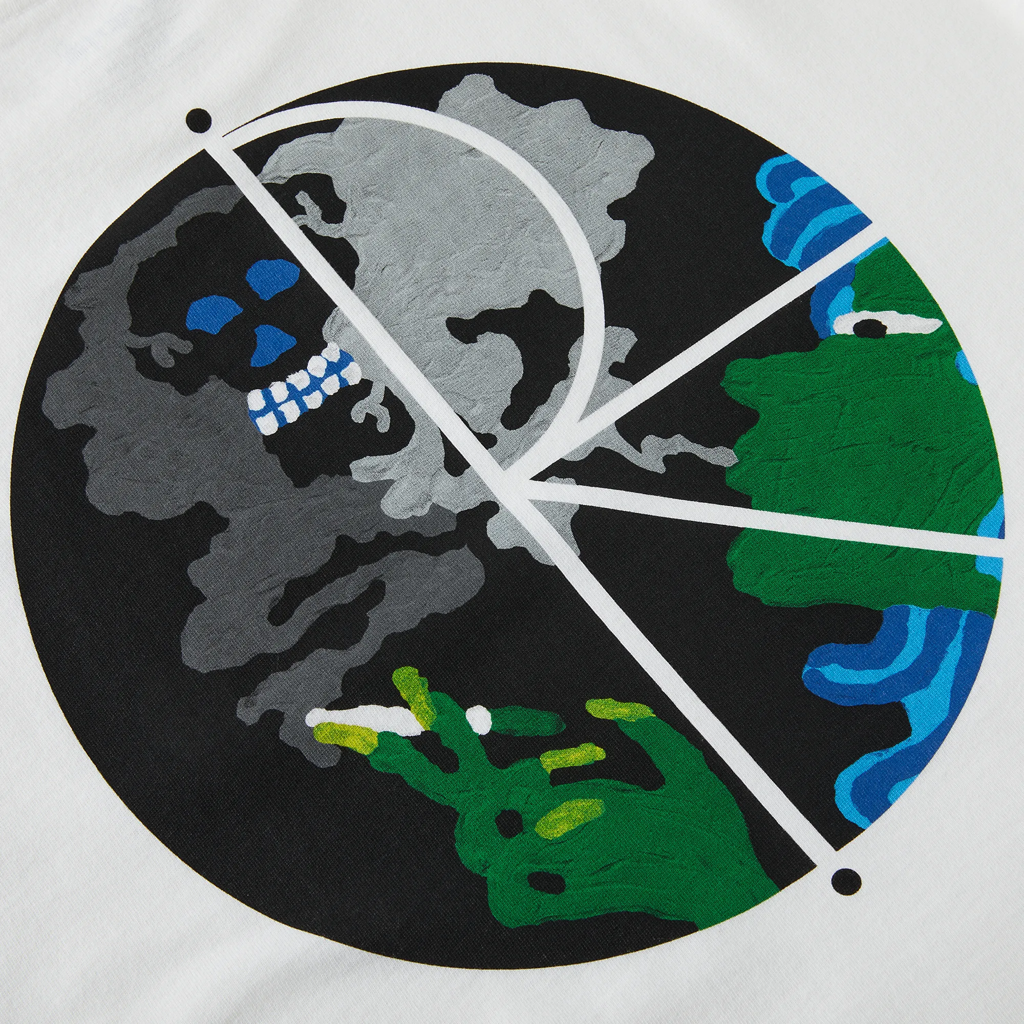 Polar Skate Co Smoking Lady Fill Logo Tee White
