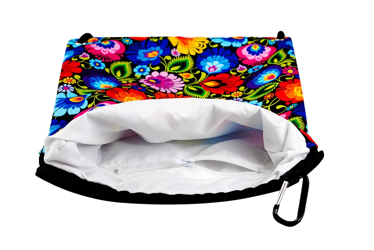 Polish Folk Art Floral Drawstring Backpack