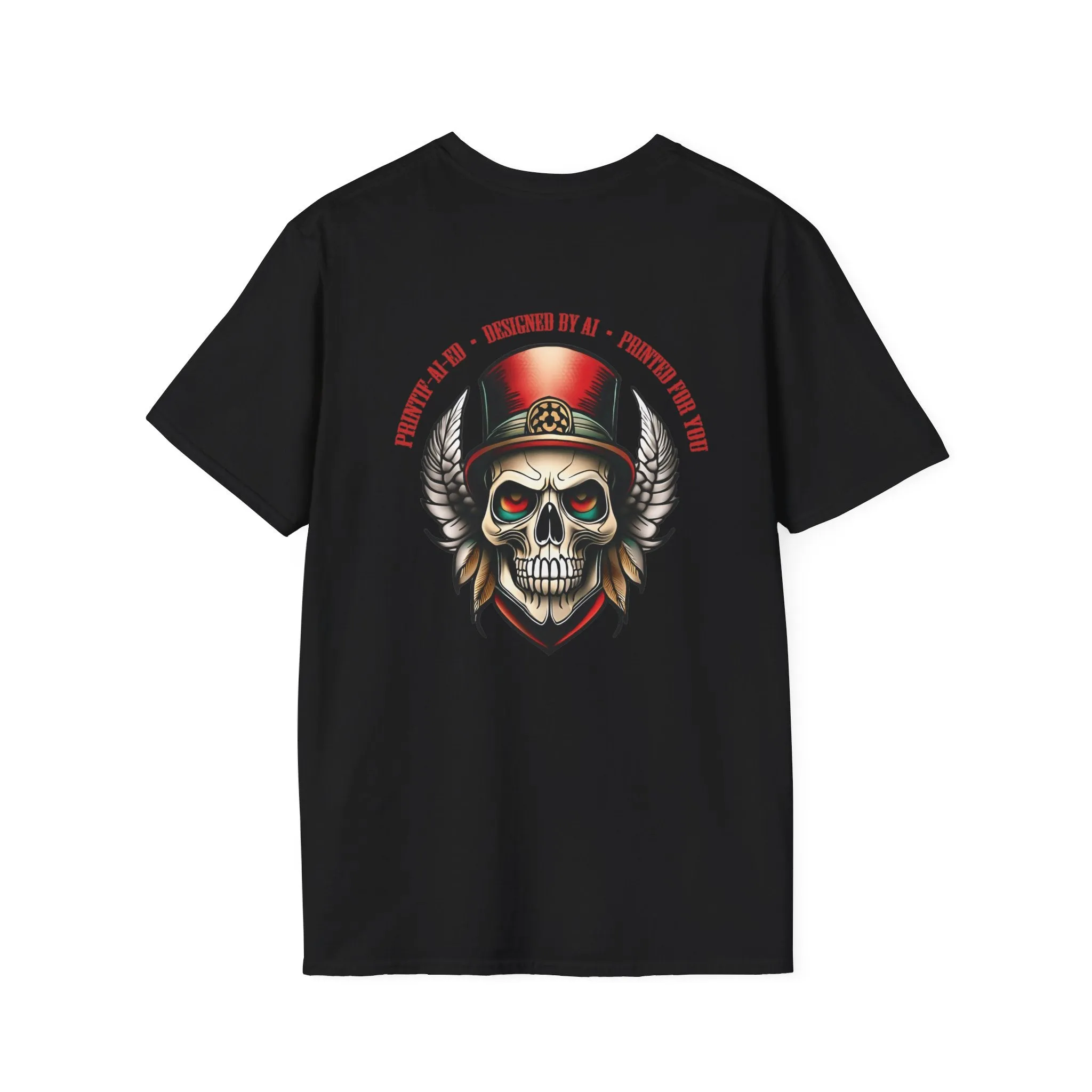 Printif-AI-ed Men's Top Hat Skull Premium Tee