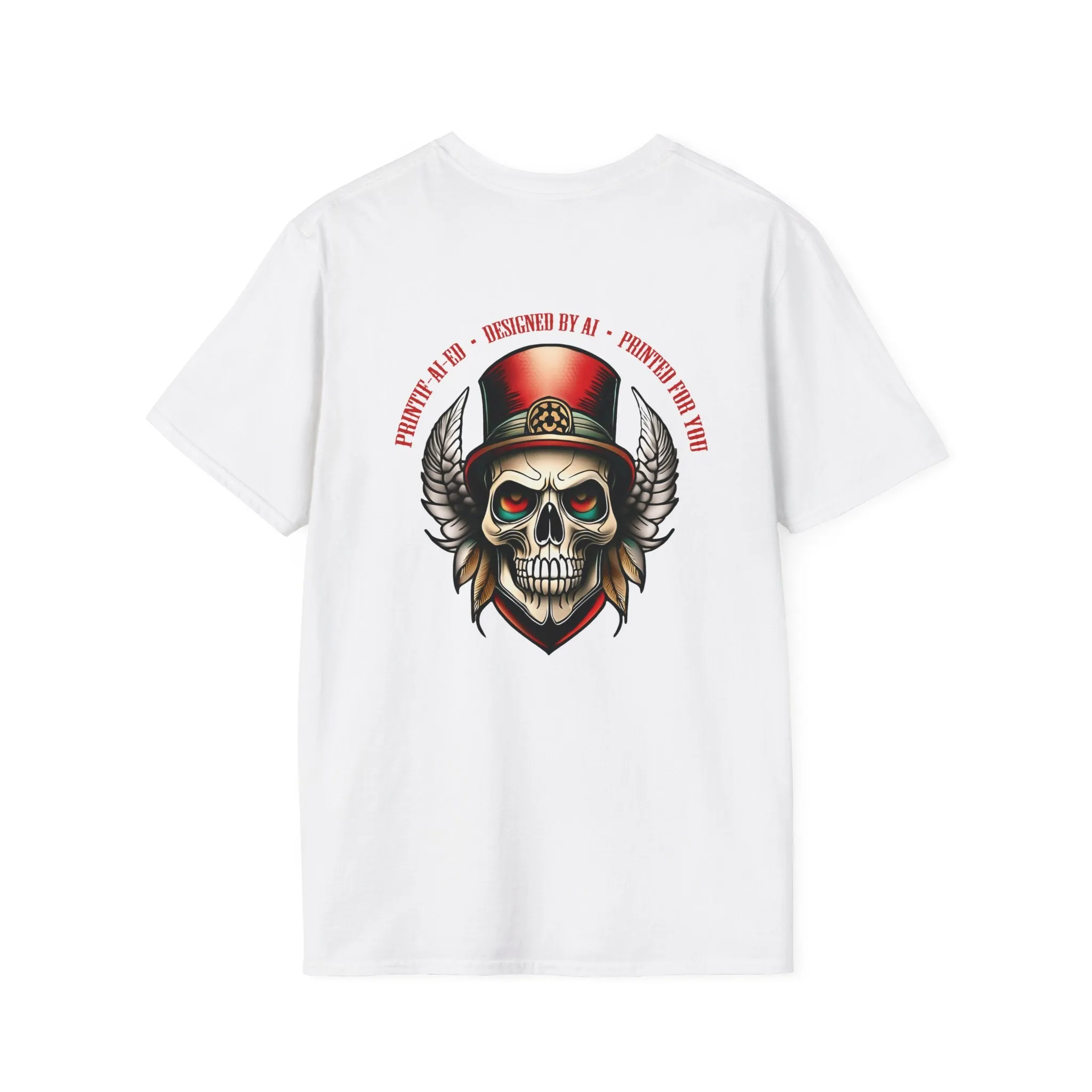 Printif-AI-ed Men's Top Hat Skull Premium Tee