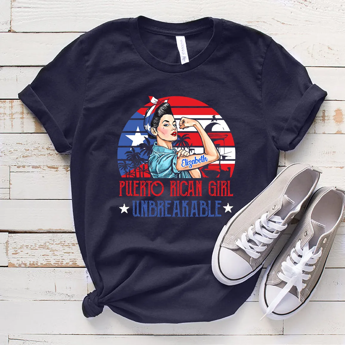 Puerto Rican Girl Unbreakable Personalized T-shirt