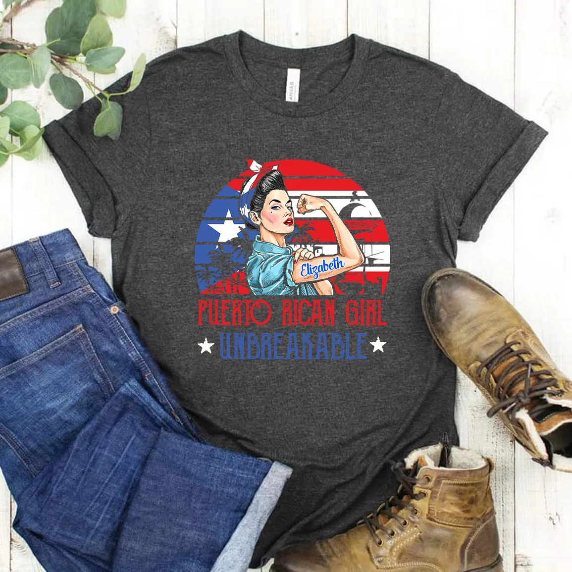 Puerto Rican Girl Unbreakable Personalized T-shirt