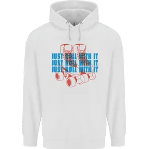 Roller Skating Just Roll With It Boots Mens 80% Cotton Hoodie
