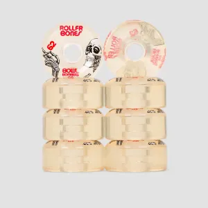 Rollerbones Bowl Bombers 101a Quad Wheels x8 Clear 62mm