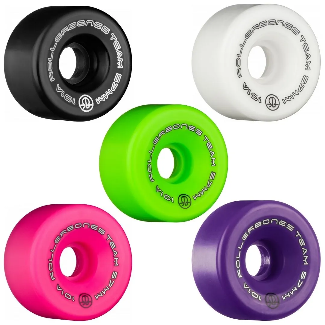 Rollerbones Team Logo Wheels 57mm 101a 8pk