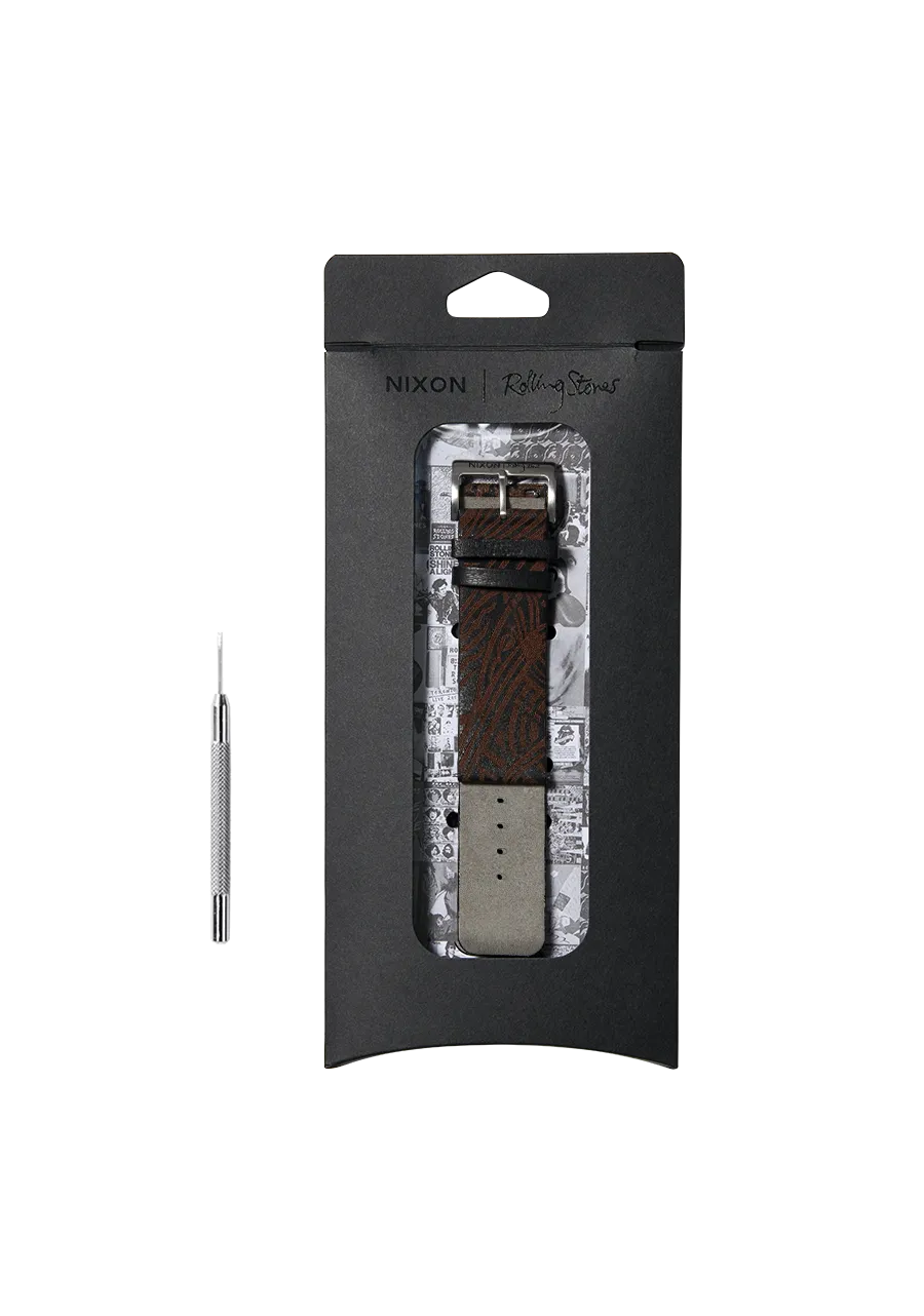Rolling Stones 23mm Leather Band - Black