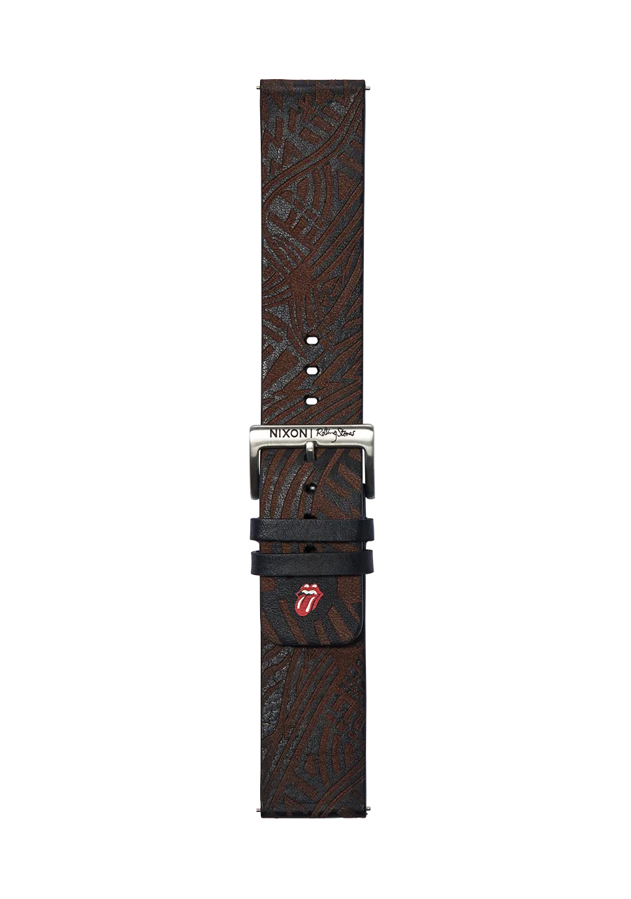 Rolling Stones 23mm Leather Band - Black