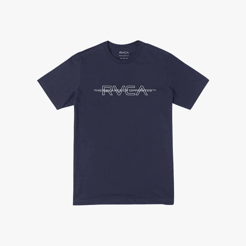 Rvca Mens Pin Top Short Sleeve Tee Navy