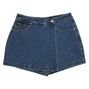Santa Cruz Womens Shorts Classic Label Skort - Classic Blue
