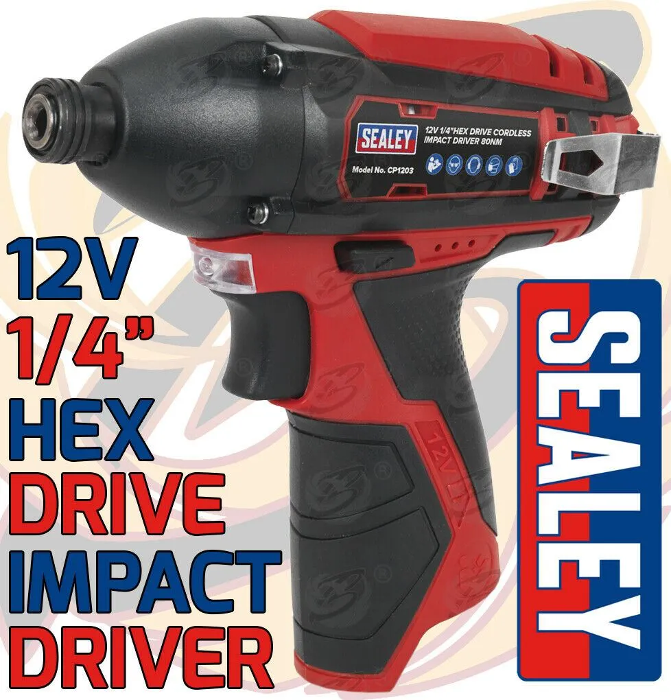SEALEY 12V 3/8" DRIVE CORDLESS COMBO KIT ( DRILL - RATCHET WRENCH - IMPACT WRENCH - IMPACT DRIVER )