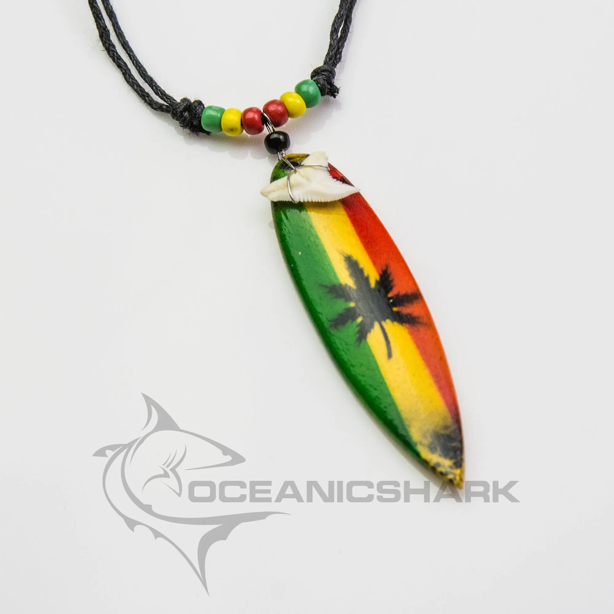 Shark teeth surf board marijuana leaf nimbin peace love c152
