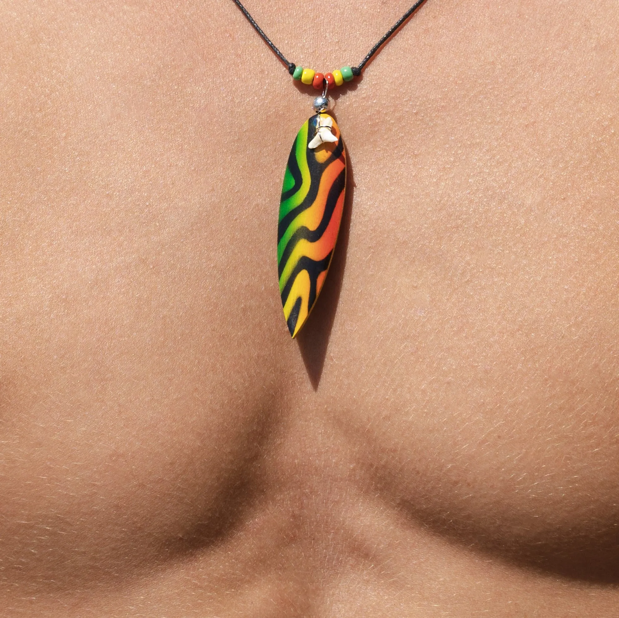 Sharks tooth surf board retro funk swirl wavy c170