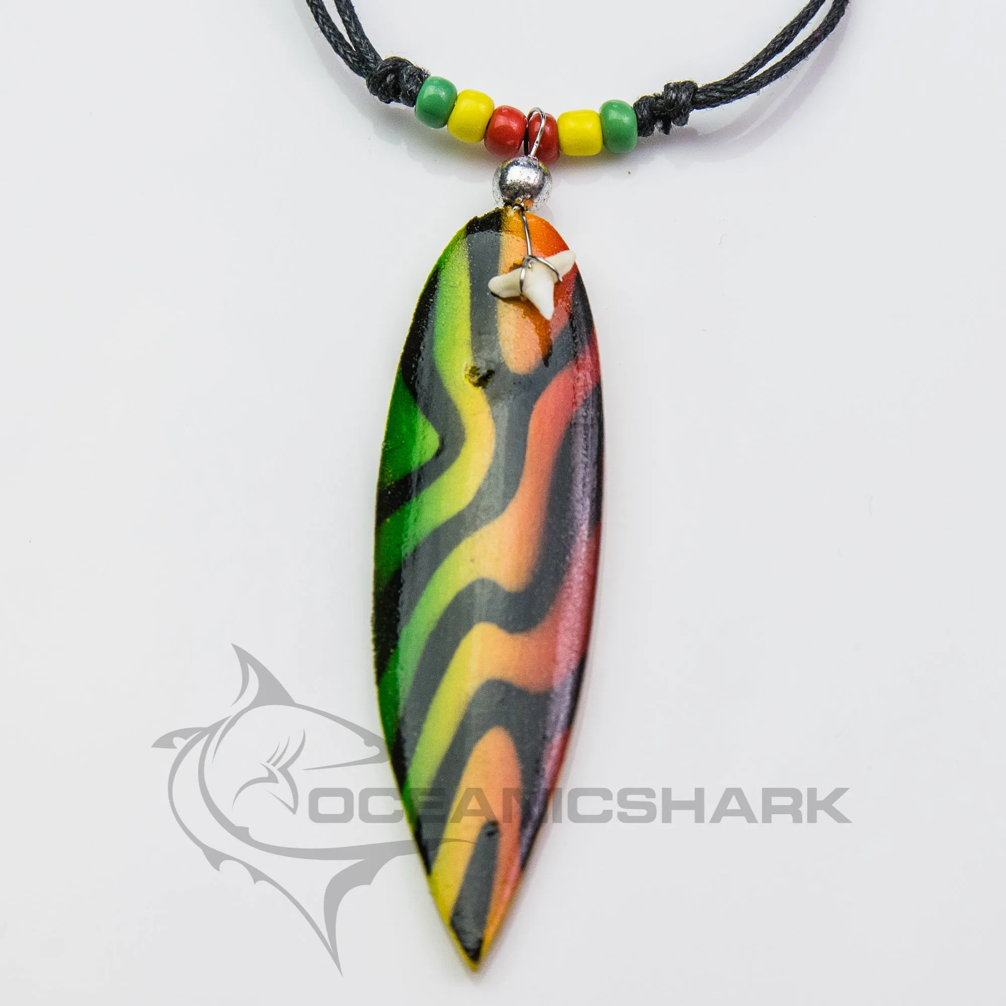 Sharks tooth surf board retro funk swirl wavy c170