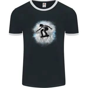 Skateboard Cloud Skateboarder Mens Ringer T-Shirt FotL