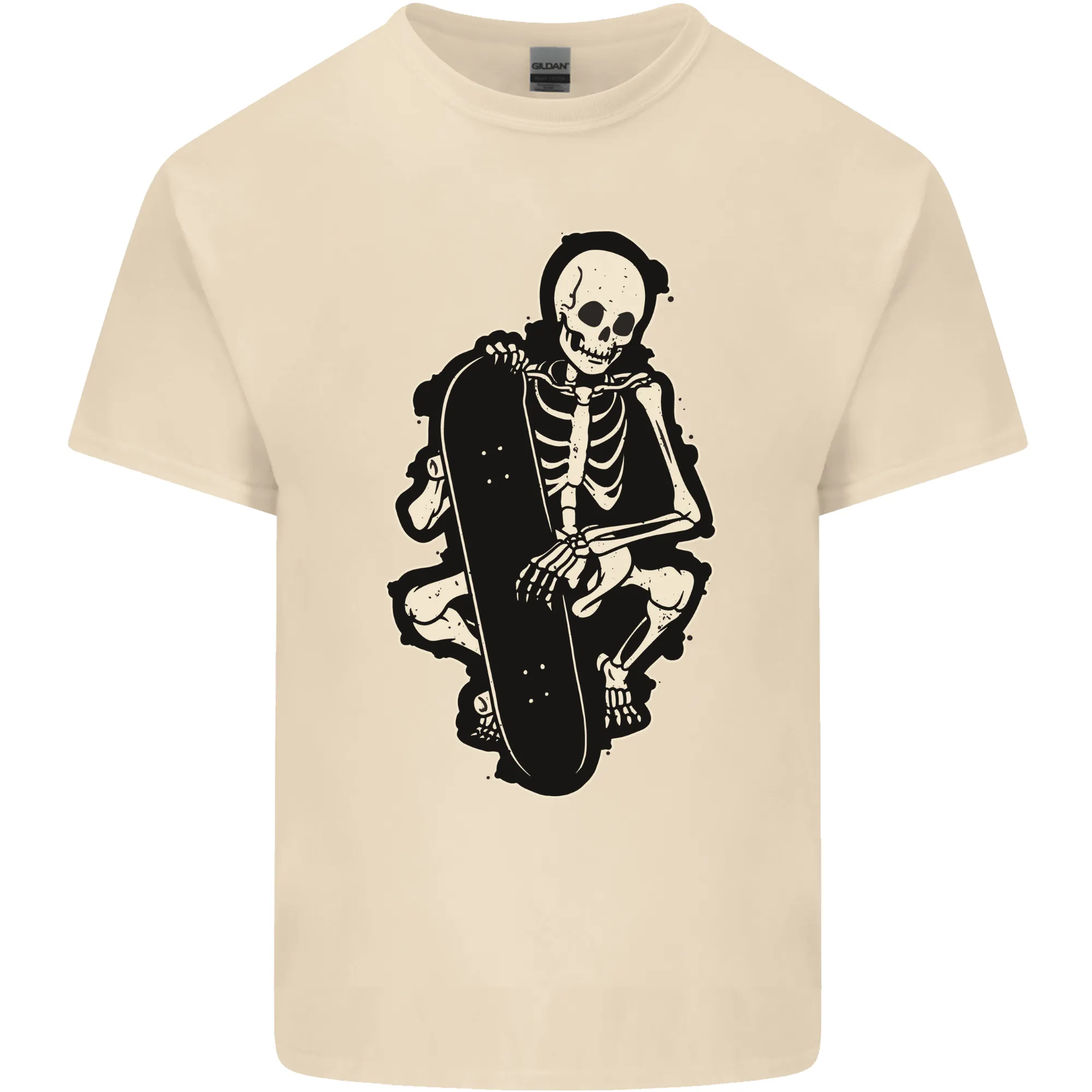 Skater Skeleton Skateboarding Skateboard Mens Light Cotton T-Shirt