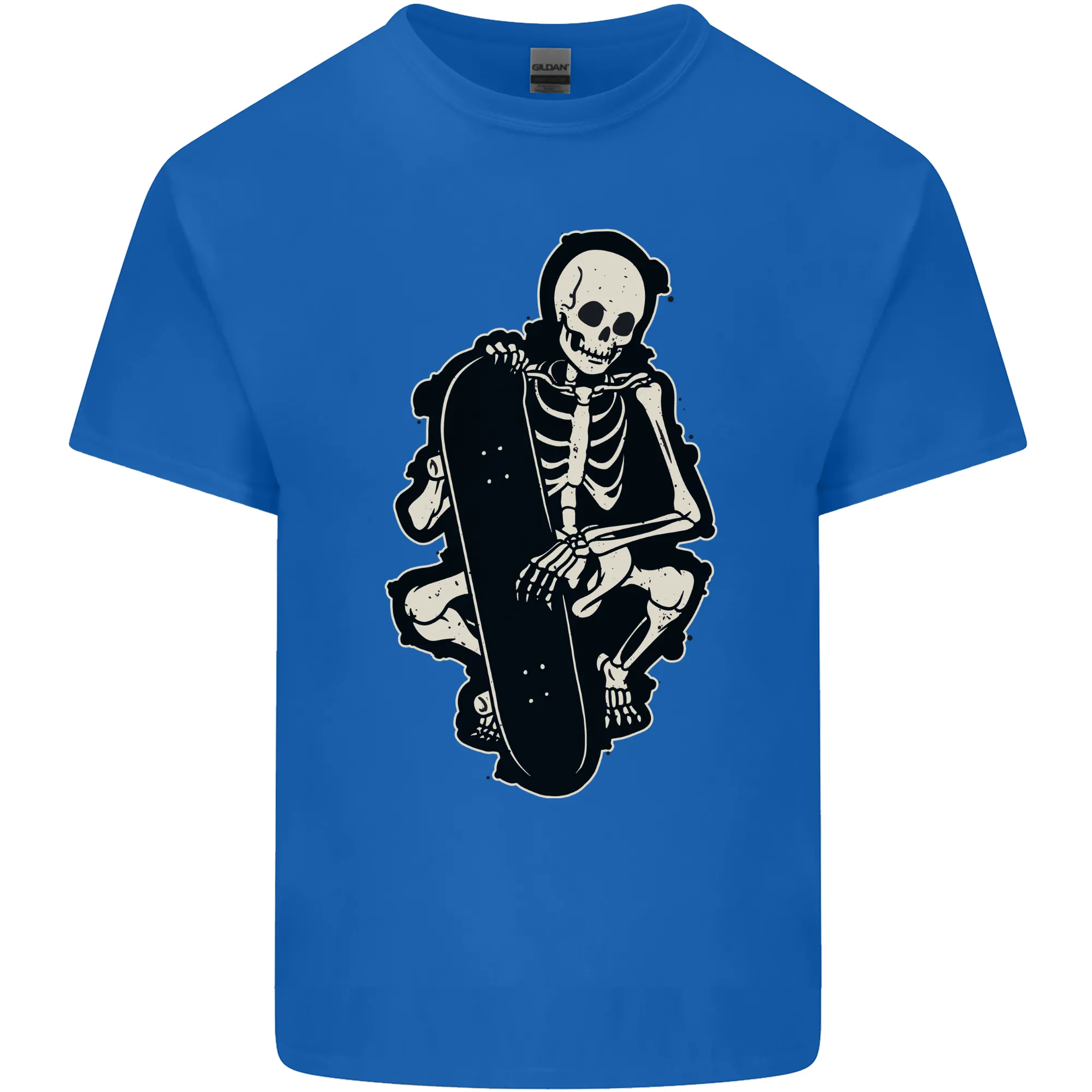 Skater Skeleton Skateboarding Skateboard Mens Light Cotton T-Shirt