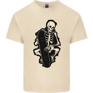 Skater Skeleton Skateboarding Skateboard Mens Light Cotton T-Shirt