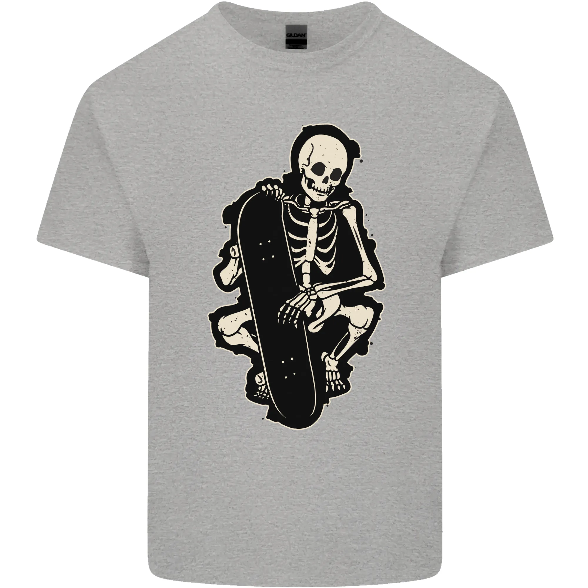 Skater Skeleton Skateboarding Skateboard Mens Light Cotton T-Shirt