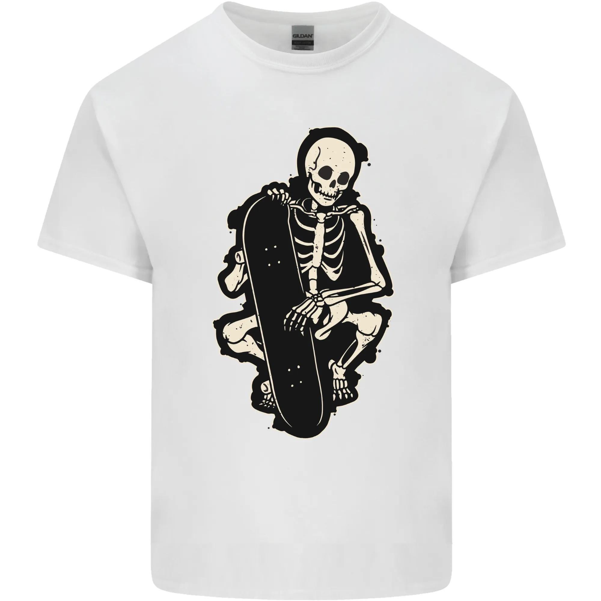 Skater Skeleton Skateboarding Skateboard Mens Light Cotton T-Shirt
