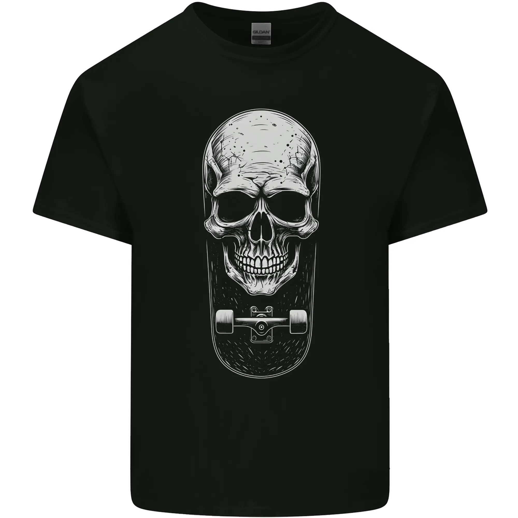 Skater Skull Skateboard Skateboarding Mens Light Cotton T-Shirt