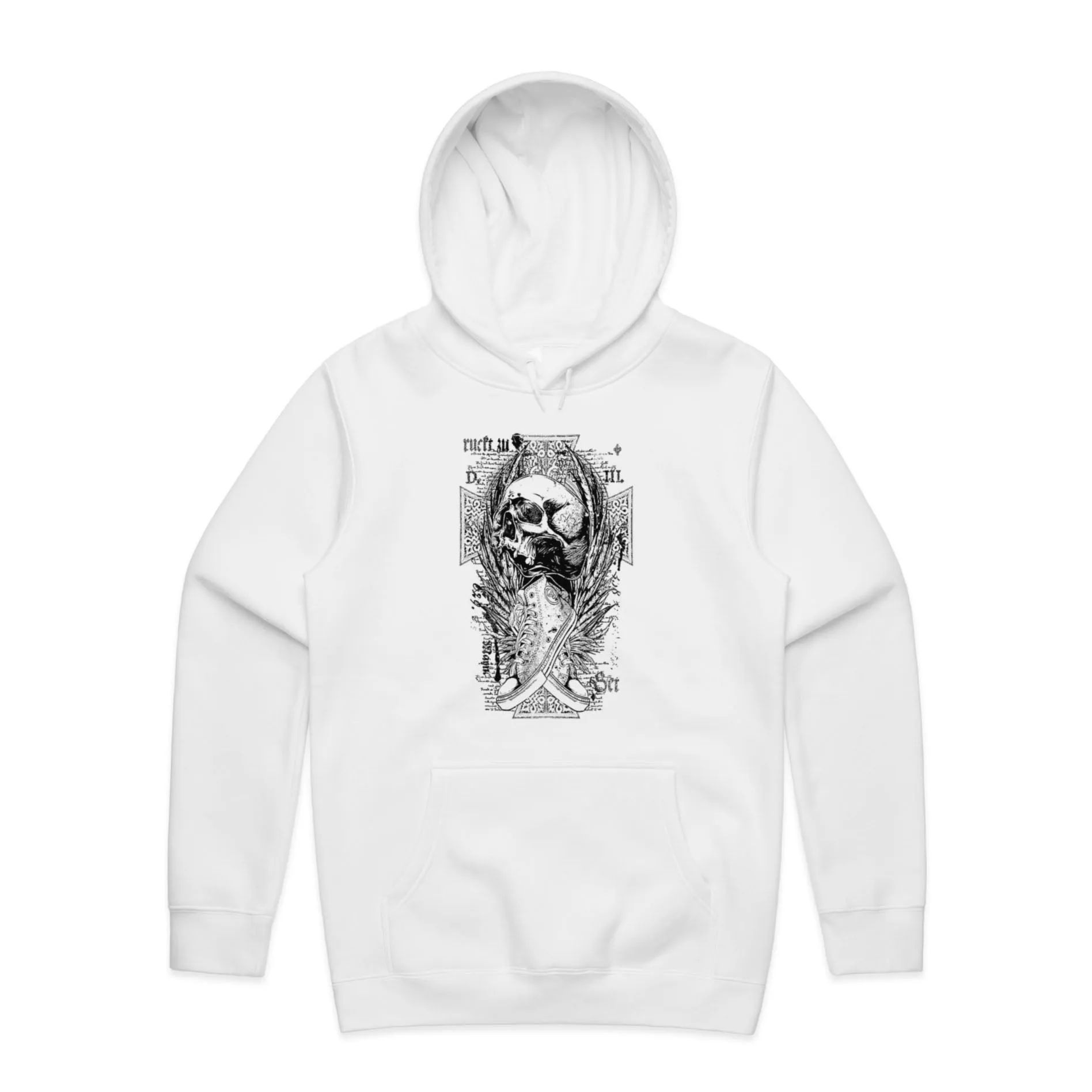 Skull and Cross Shoes – Men's Hooded Sweatshirt