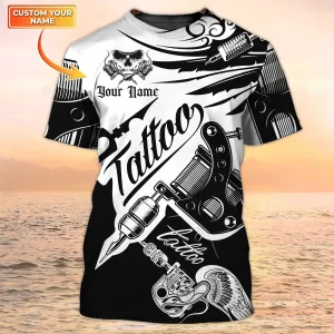 Skull Tattoo, Tattooist Tshirts, Tattoo Style T Shirts, Custom T Shirt Tattoo