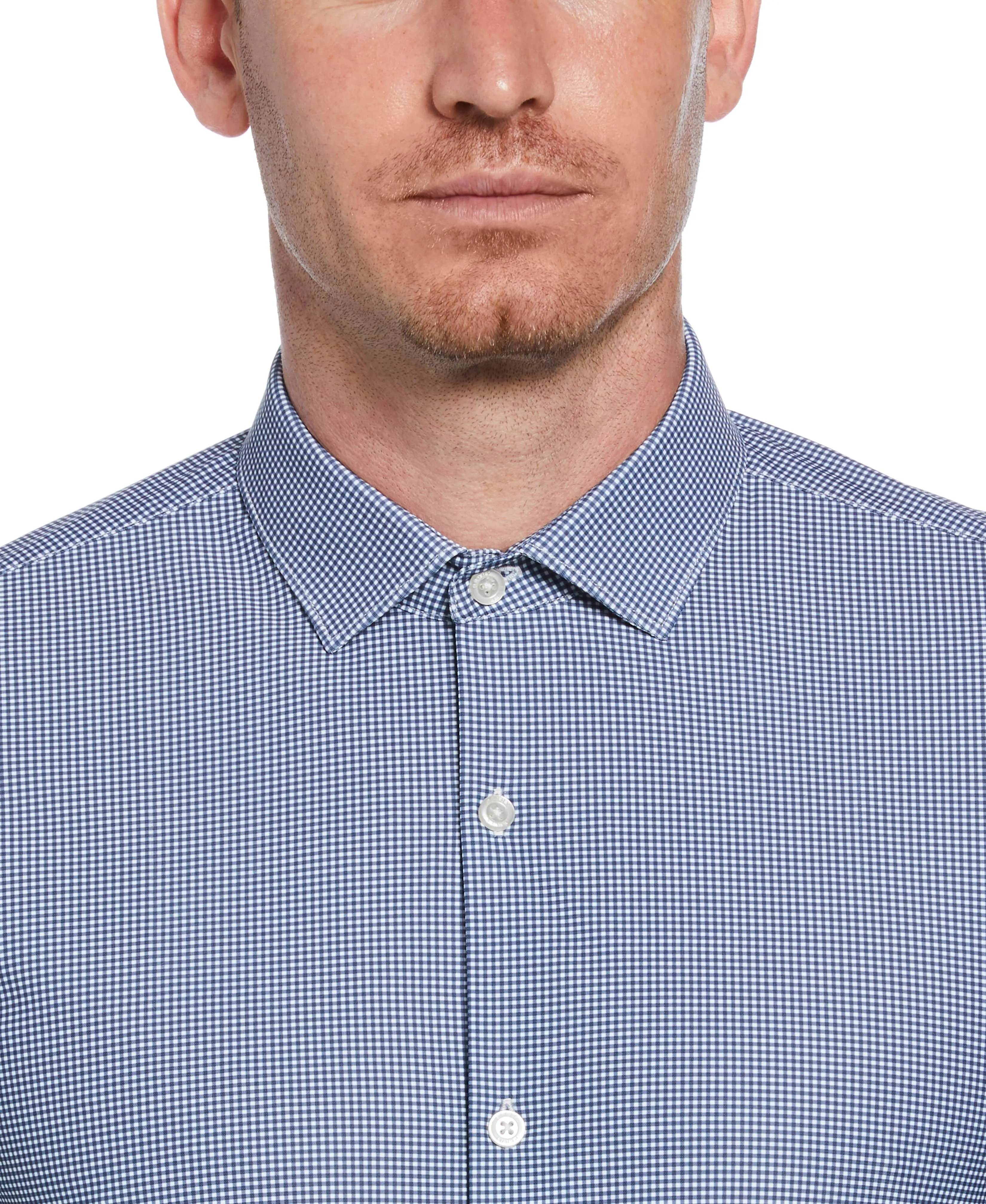 Slim Fit Checkered Button-Down Dress Shirt
