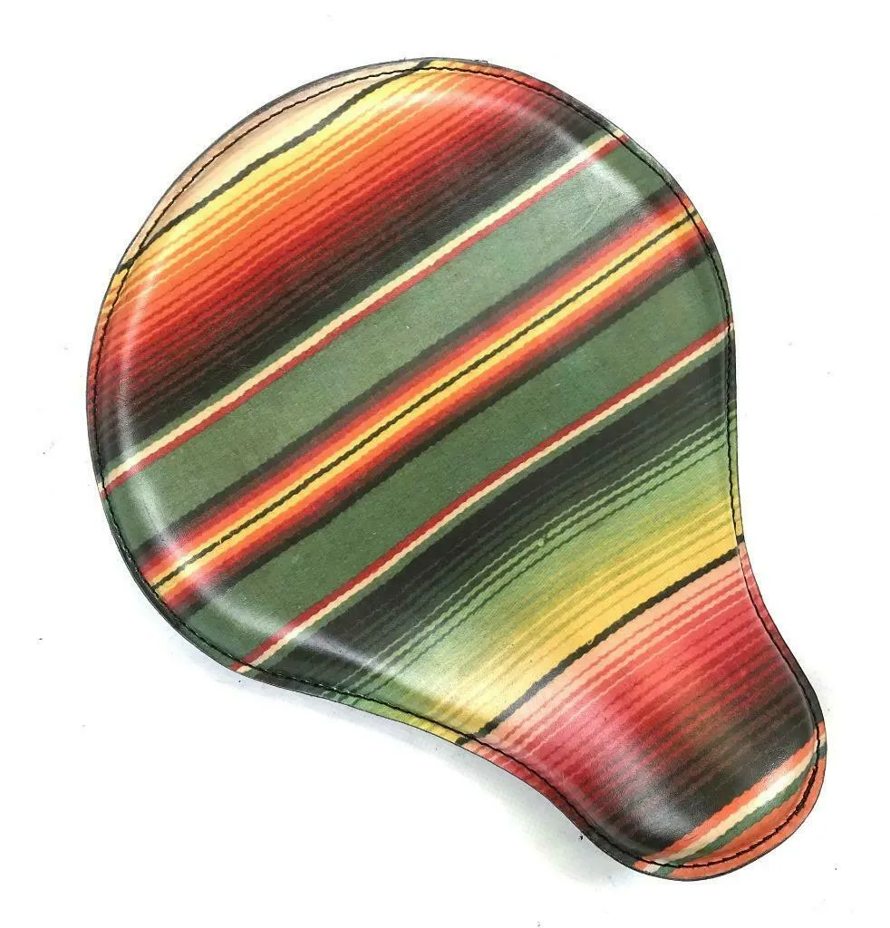 Spring Solo Leather Seat Chopper Sportster Harley 12x13" Mexican Blanket Tattoo