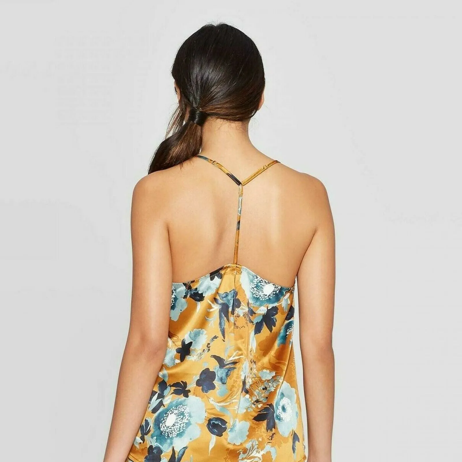Stars Above Women's Floral Print Satin Sleep Camisole