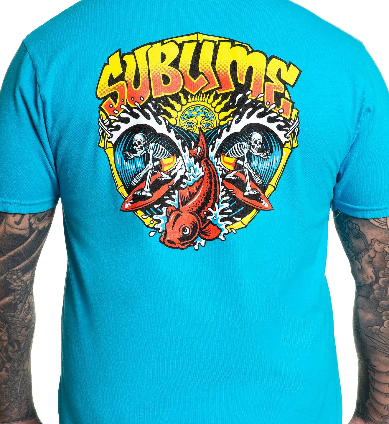 SULLEN x SUBLIME BADFISH TEE SHIRT BLUE