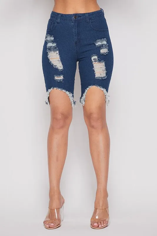 Summer Vibe Denim Shorts-HOEA21585