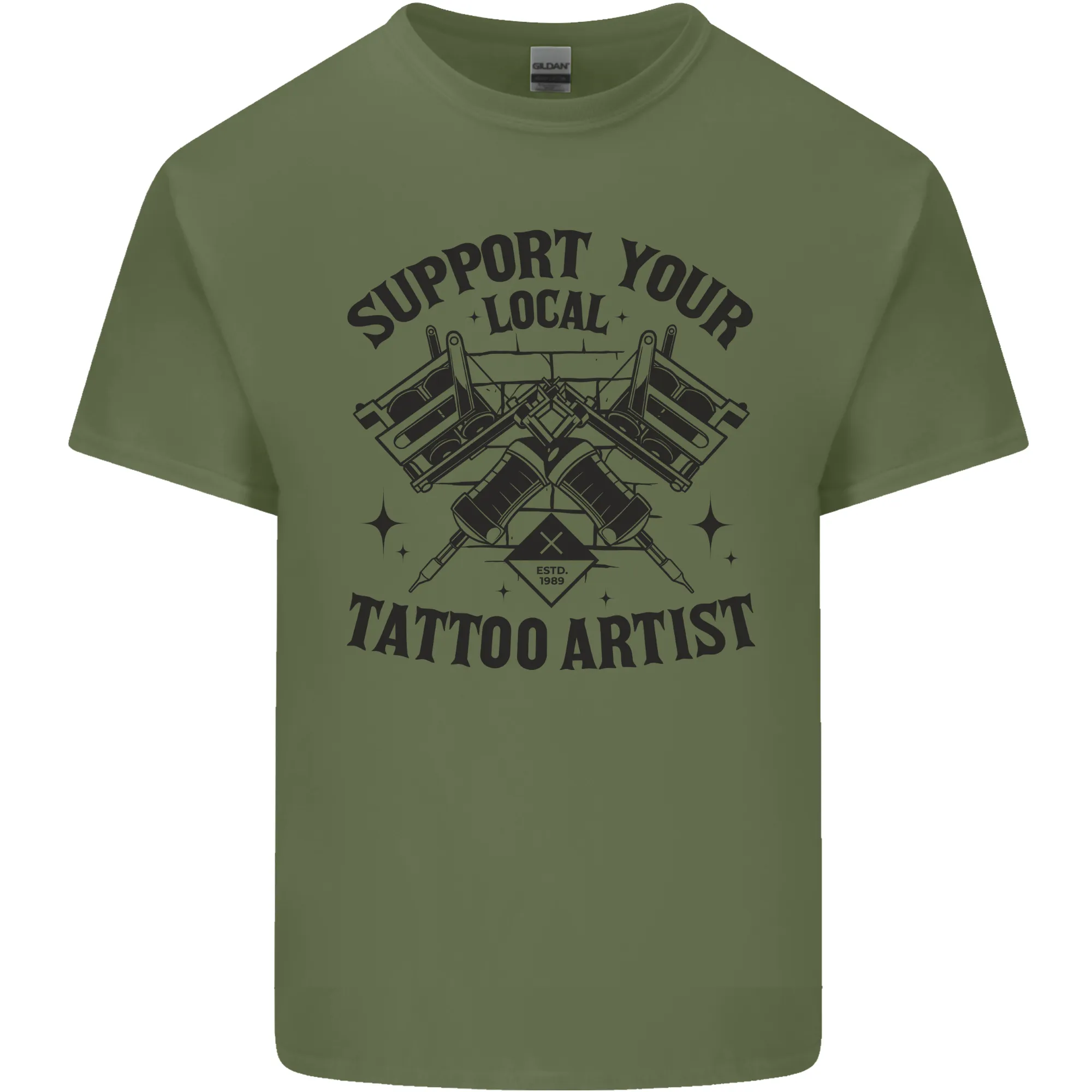 Support Your Local Tattoo Artist Tattooist Mens Light Cotton T-Shirt