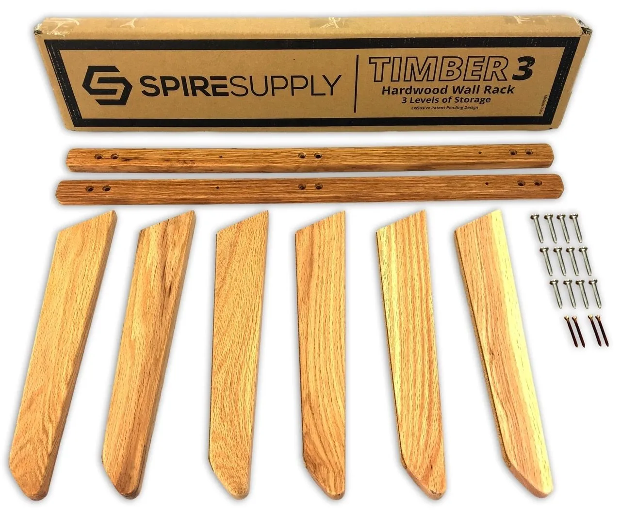Surfboard Wall Rack - Wooden Vertical Quad by Spire